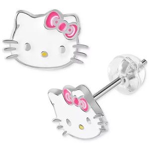 NWT 925 Hello Kitty Crystal Earring Studs